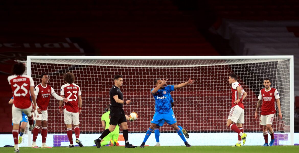 Arsenal are through to the Europa League quarterfinals after losing to Olympiakos 1