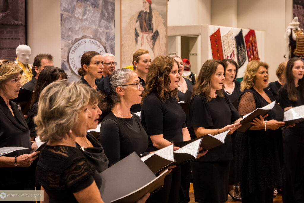 The National Metropolitan Choir of Australia's first public performance at the Hellenic Lyceum Sydney's Costume Exhibition