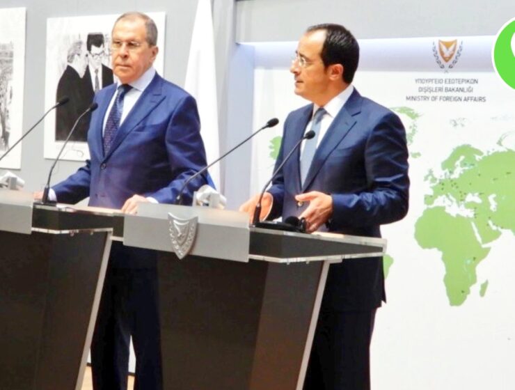Lavrov cypriot foreign minister Nikos Christodoulides