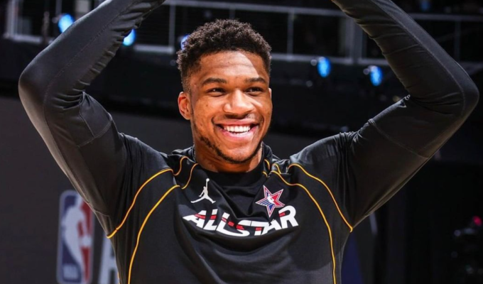 Giannis Antetokounmpo wins his first NBA All-Star Game Most Valuable Player Award