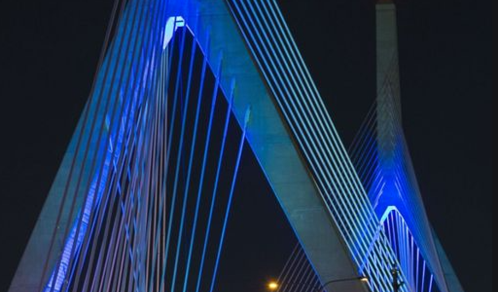 Bridges and buildings in Massachusetts will light up with the colours of the Greek flag