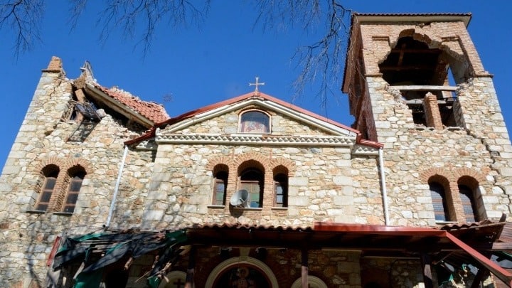 Larissa earthquake damaged 16th century churches