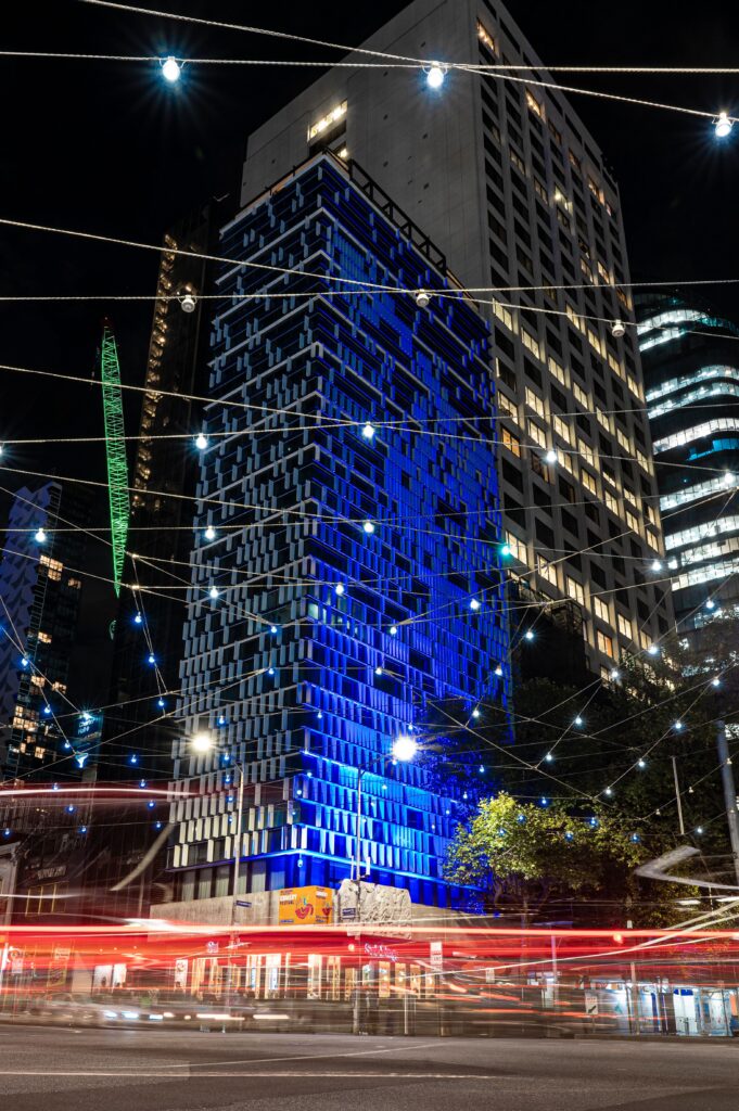 Melbourne's Greek Centre turns blue 
