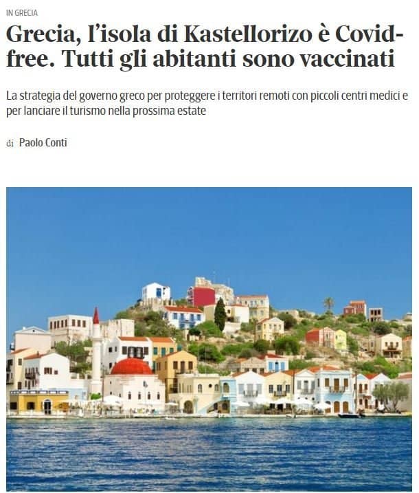 All Kastellorizo residents vaccinated against covid-19