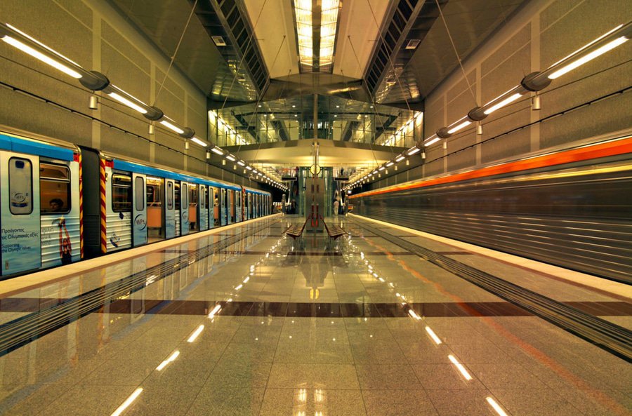 Athens metro transport