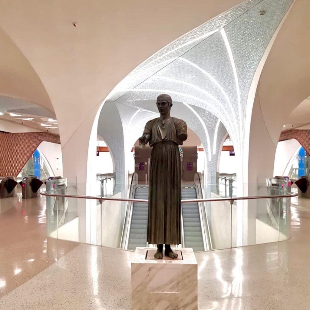Charioteer of Delphi replica unveiled at HIA's 'Doha Metro' Station
