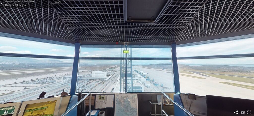 3D virtual tour inside Athens International Airport for students