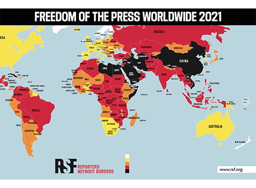 Greece drops to 70th place in 2021 press freedom rankings
