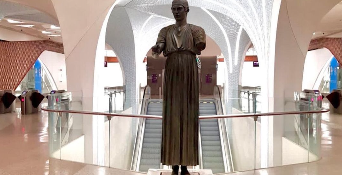Charioteer of Delphi replica unveiled at HIA's 'Doha Metro' Station