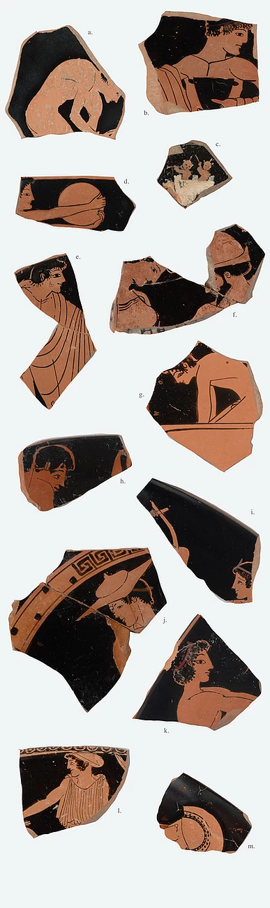Kylix Fragments - The faces of Ancient Greece