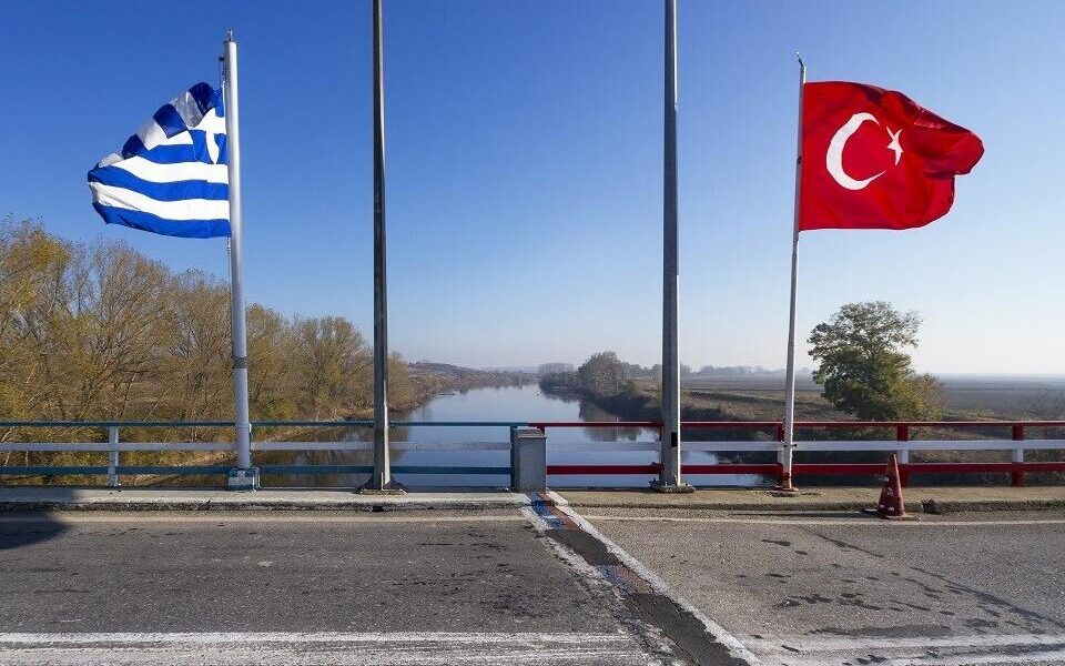 Greek Turkish flags Evros