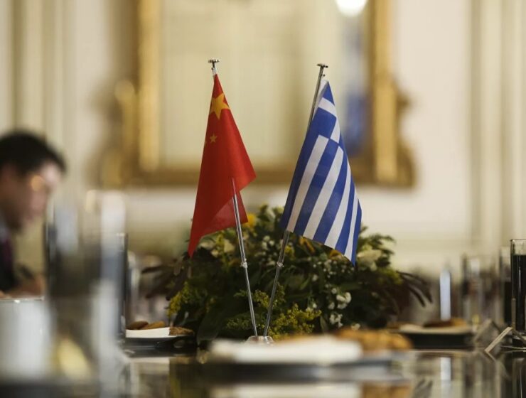 Chinese Greek China Greece flags