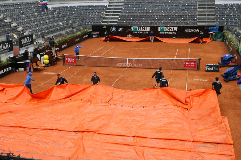 Match postponed Novak Djokovic saved by the rain as Stefanos Tsitsipas takes control at Italian Open