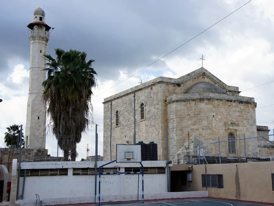 Saint George Greek Orthodox Church Lod, Israel - mosque minaret