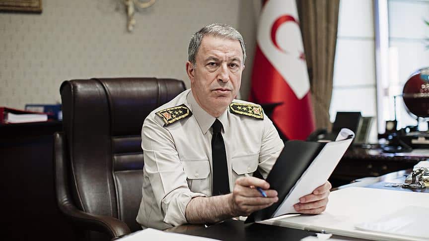 Turkish Defence Minister Hulusi Akar.
