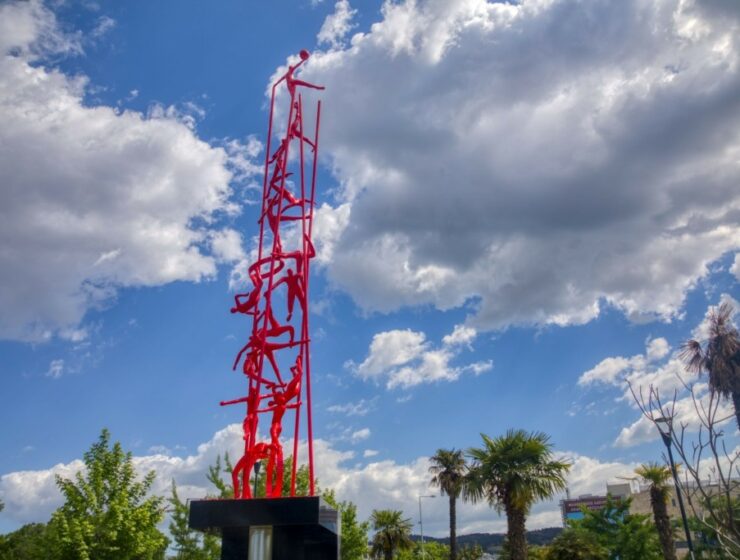 'Meteoron' by internationally renowned Greek sculptor Kostis Georgiou placed in Thessaloniki