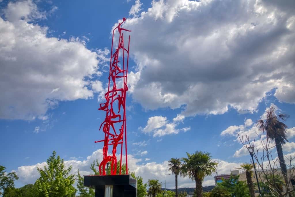 'Meteoron' by internationally renowned Greek sculptor Kostis Georgiou placed in Thessaloniki