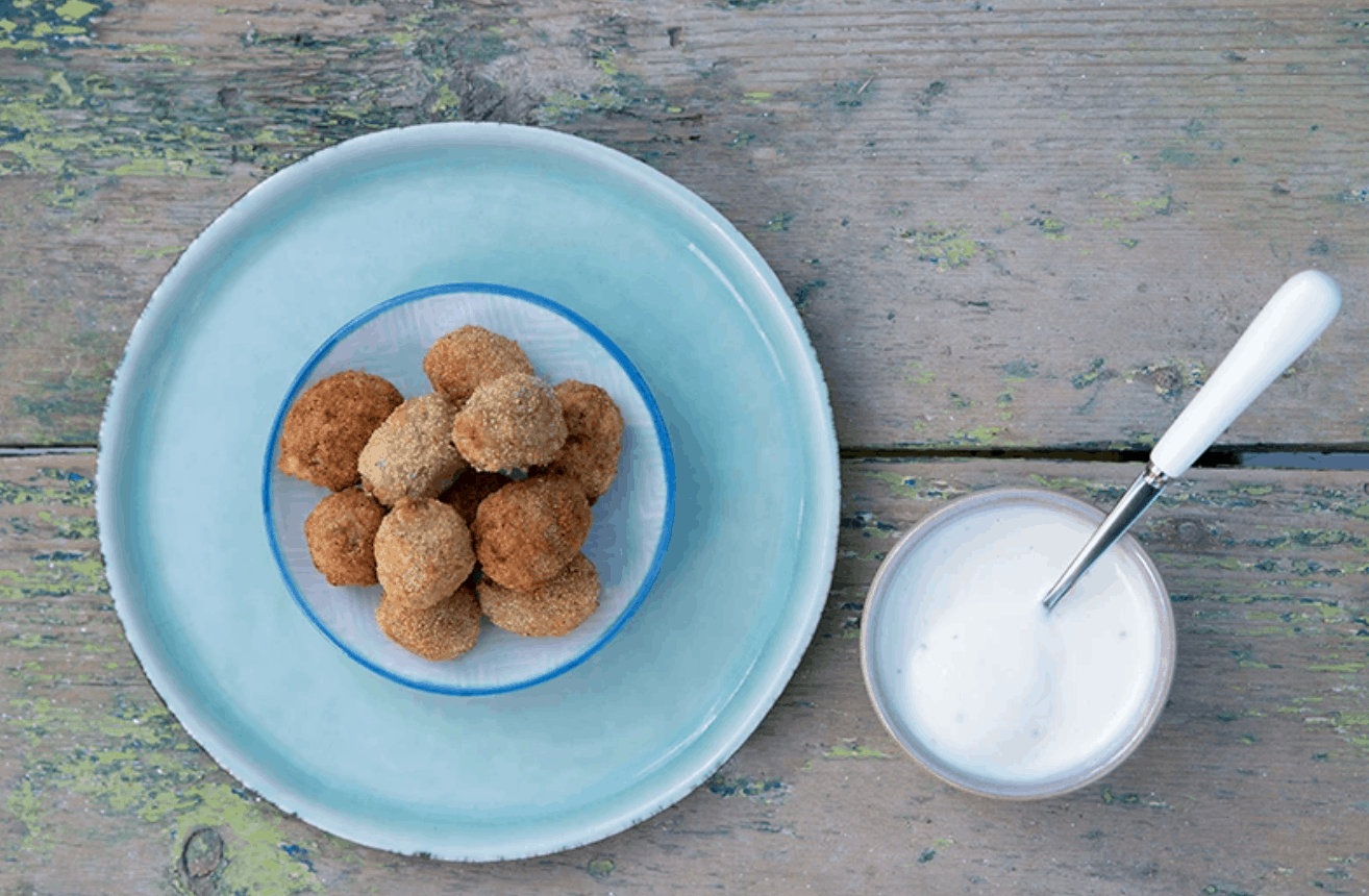 Deep Fried Stuffed Olives with Ouzo Dip Recipe