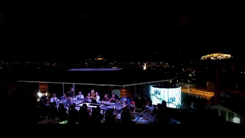 Dinner in the Sky dangles over Athens