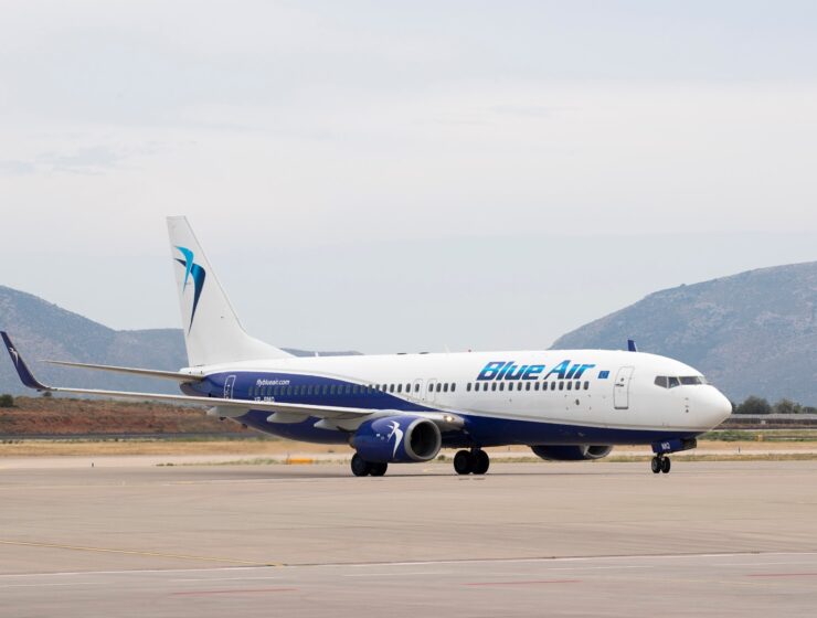 Blue Air operates 17 weekly flights to 5 Greek destinations