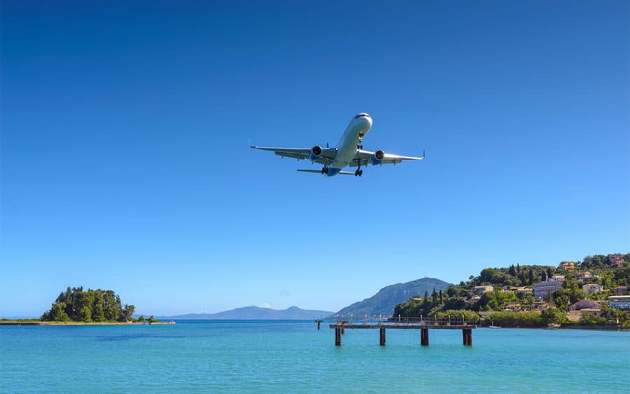 greece airplane travel tourism flight