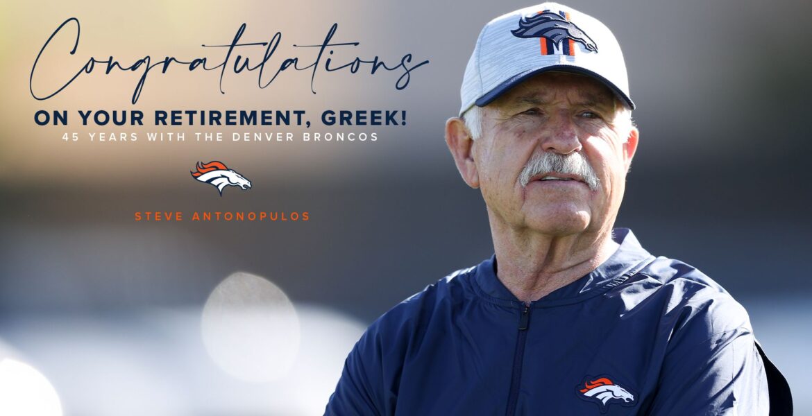 Broncos athletic trainer Steve “Greek” Antonopulos, retires after 45 years
