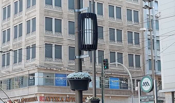 Air purifiers 'planted' in Omonia, Athens