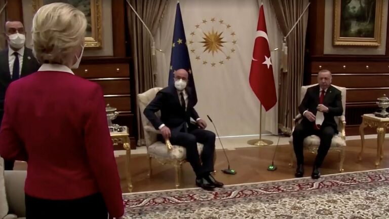 Ursula von der Leyen in communication with Turkish President