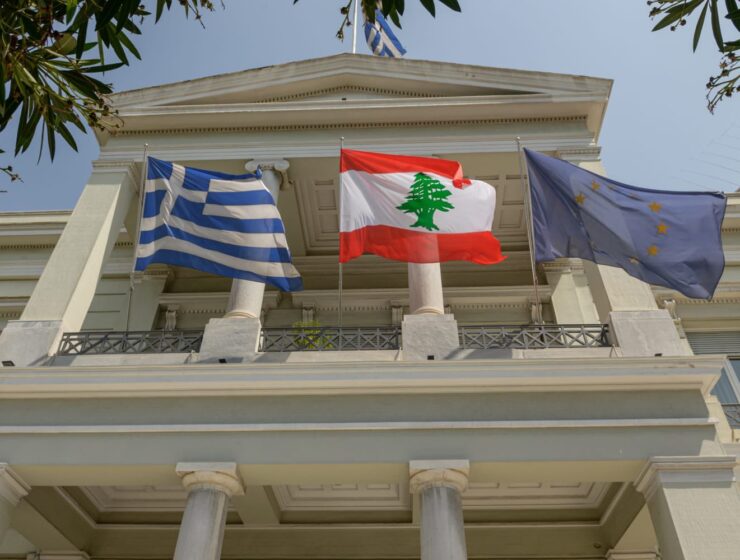 Greece Greek Lebanon Lebanese flags