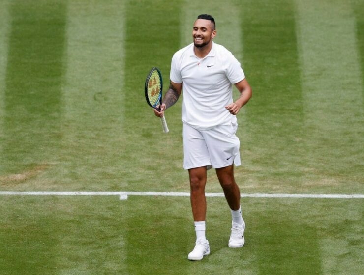 Nick Kyrgios wins opener in Wimbledon 6