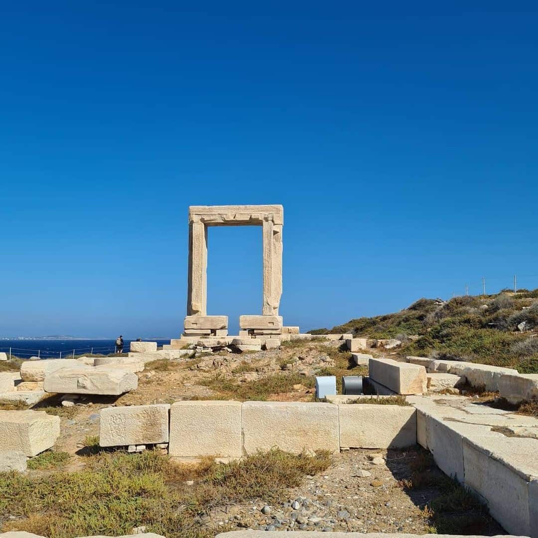 Portara, Naxos island, Greece.