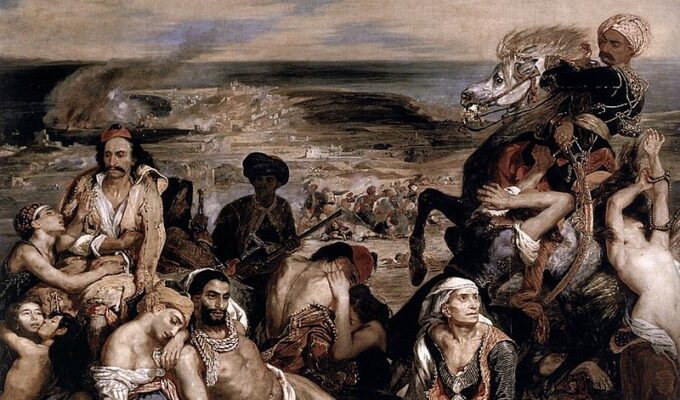 Eugène Delacroix, Le Massacre de Scio, oil/canvas, 1824.