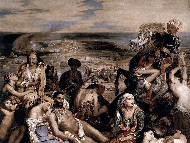 Eugène Delacroix, Le Massacre de Scio, oil/canvas, 1824.