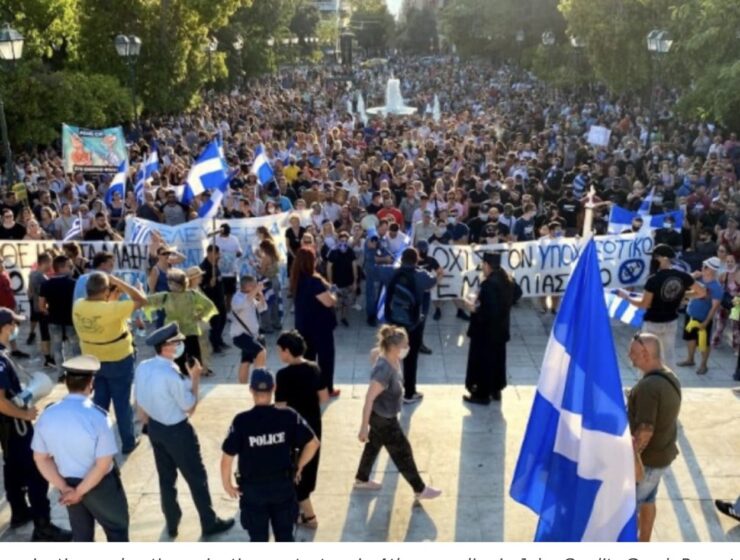 Thousands protest against the government in Athens 2