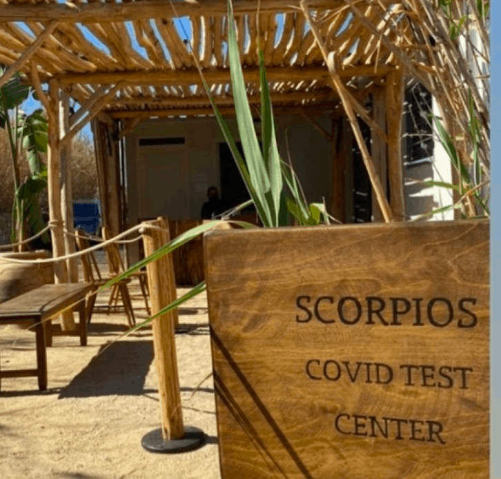 Beach Bar Mykonos Scorpios Test Centre