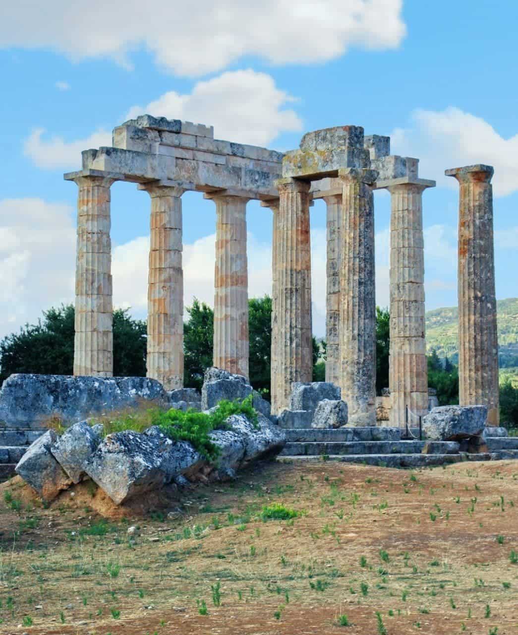 The temple of Zeus at Nemea Greece
