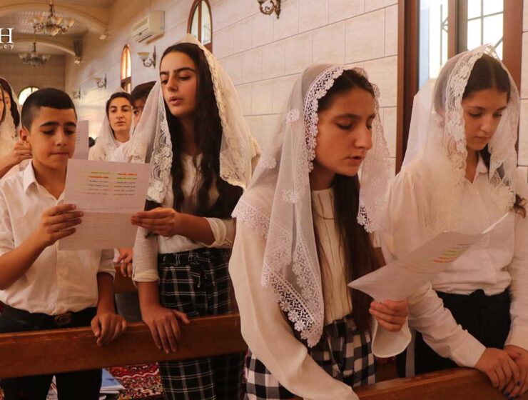 Assyrian Children's choir in celebration of the Assumption of Mary in Tel Tamr, north of Hasakah – North Press