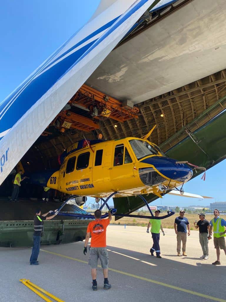 Donated Fire Fighting Helicopters from Australia arrive in Greece