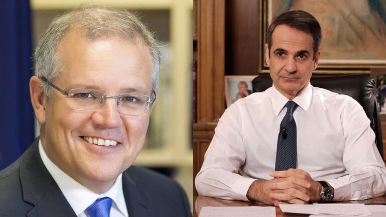 Greek and Australian Prime Ministers compare notes on pandemic