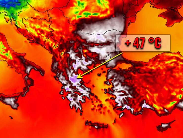 Greece to reach 47 °C on Monday, challenging the European all-time highest temperature record 3