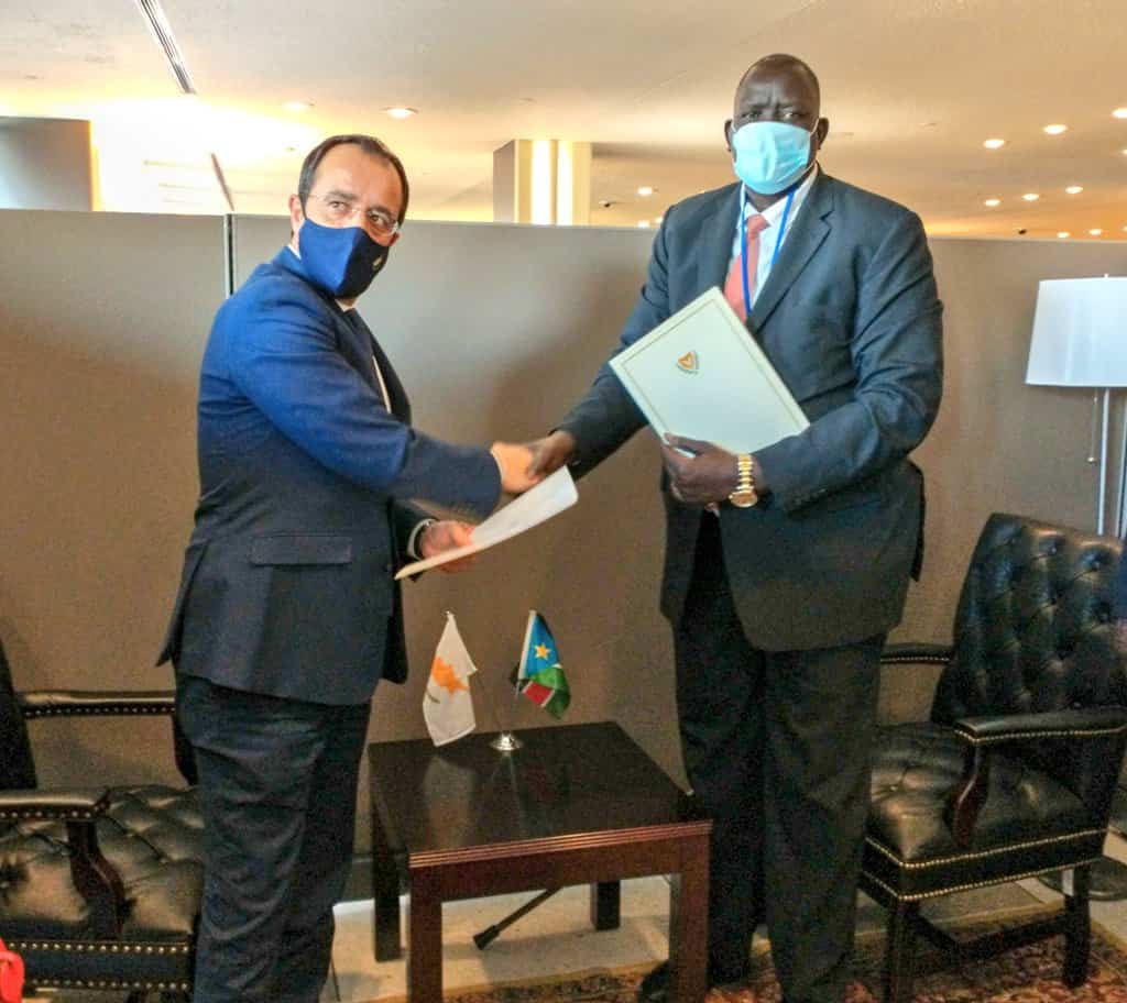 Cyprus Cypriot Foreign Minister Nikos Christodulides and South Sudanese Foreign Minister Deng Dau#Deng