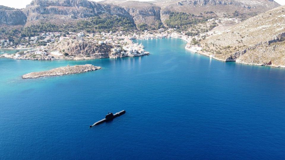 Greek submarine Papanikolis Kastellorizo Kastelorizo September 28, 2021. Floros