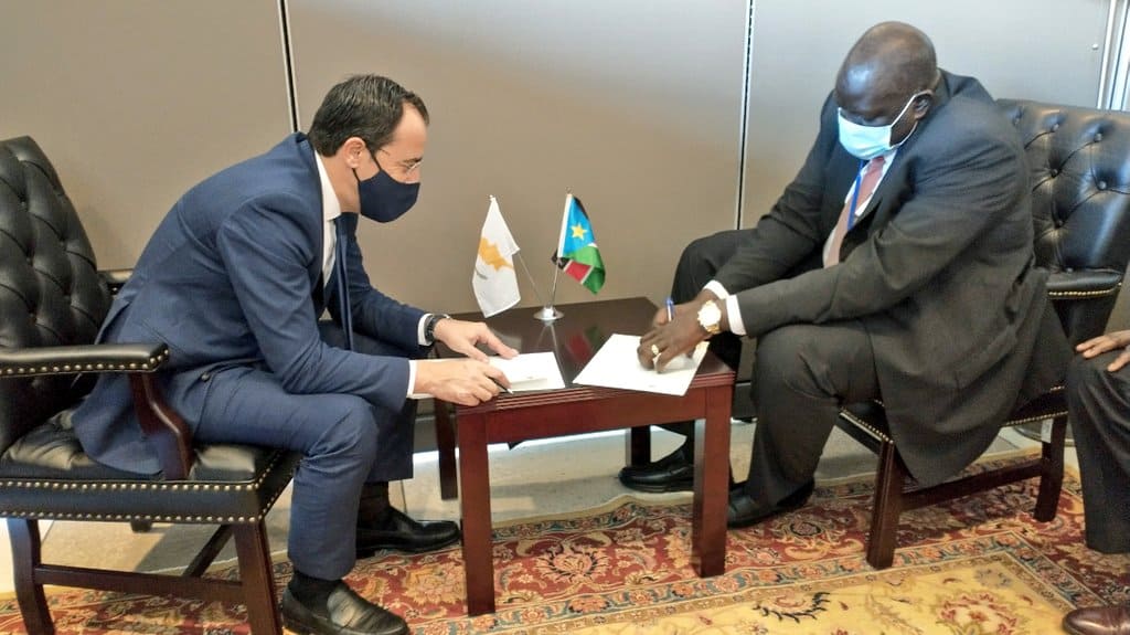 Cyprus Cypriot Foreign Minister Nikos Christodulides and South Sudanese Foreign Minister Deng Dau#Deng