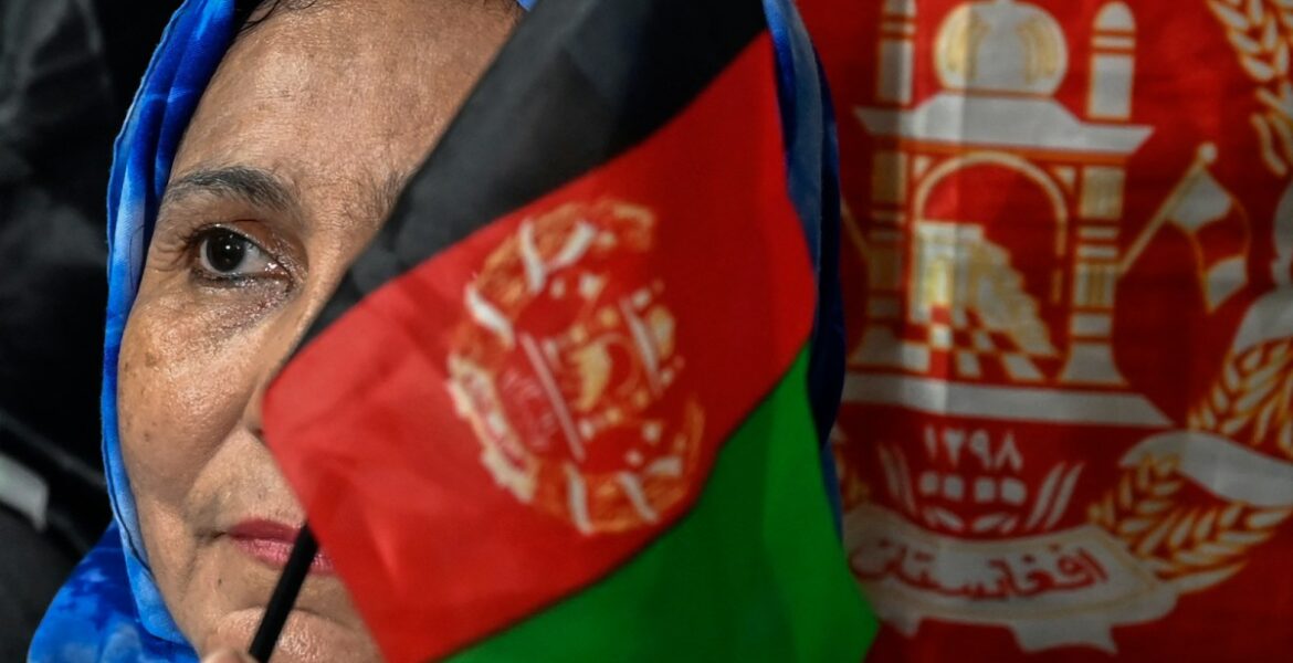 Afghanistan Afghan woman flag quad