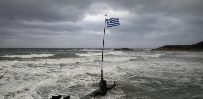 storm rain clouds greek flag Ballos