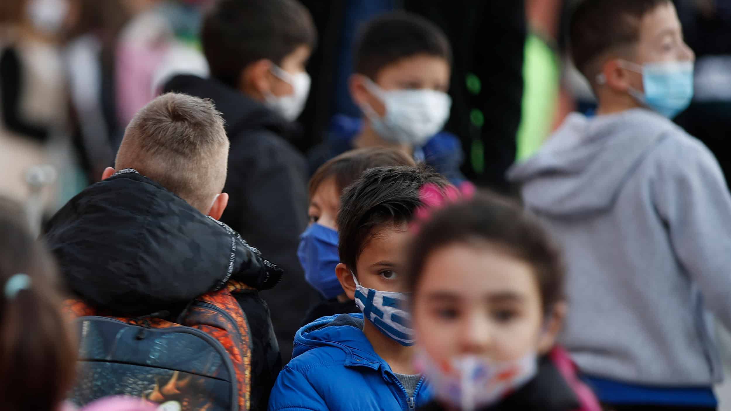 Greece Greek school students masks SYRIZA
