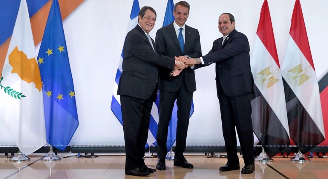 Cypriot President Nikos Anastasiadis and Egyptian President Abdel Fattah al-Sisi Greek Prime Minister Kyriakos Mitsotakis