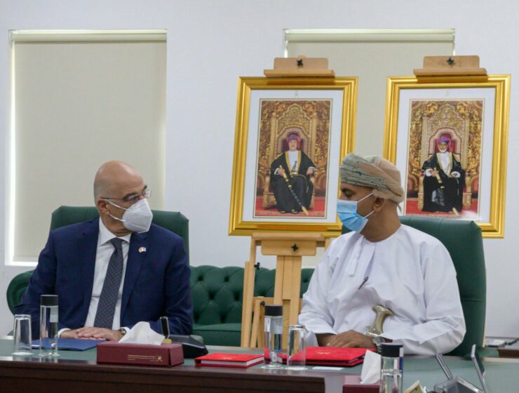 Nikos Dendias Oman October 20 2021 Chairman Dr. Ali bin Masoud Al Sunaidy