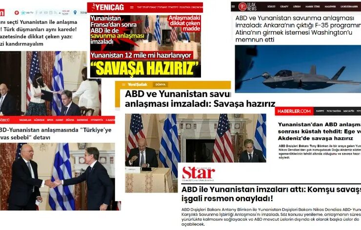 Turkish media US Greek American defence deal