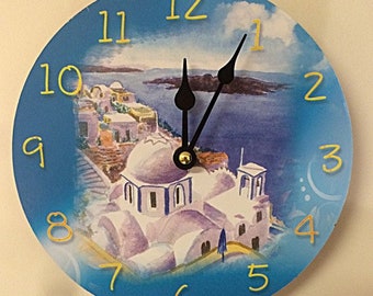 Greek island clock time hour